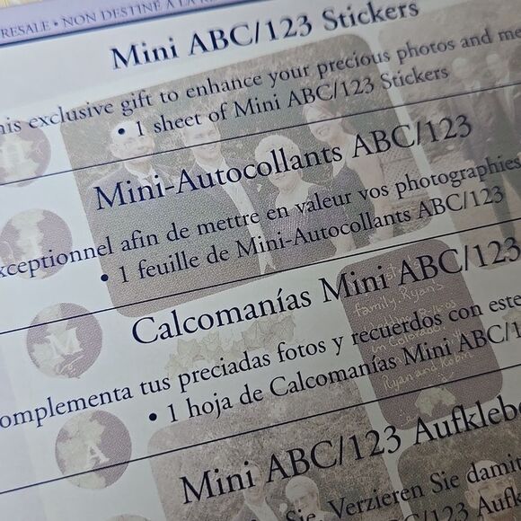Creative Memories ABC 123 Mini Classy Flesh Color Stickers cream letters - Picture 10 of 16